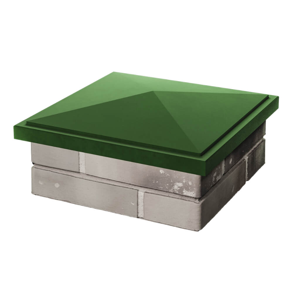 Колпак Zking БонаМоно Зеленый на столб 1.5х1.5 кирпича (385х385, 400х400мм) в Усть-Катаве фото