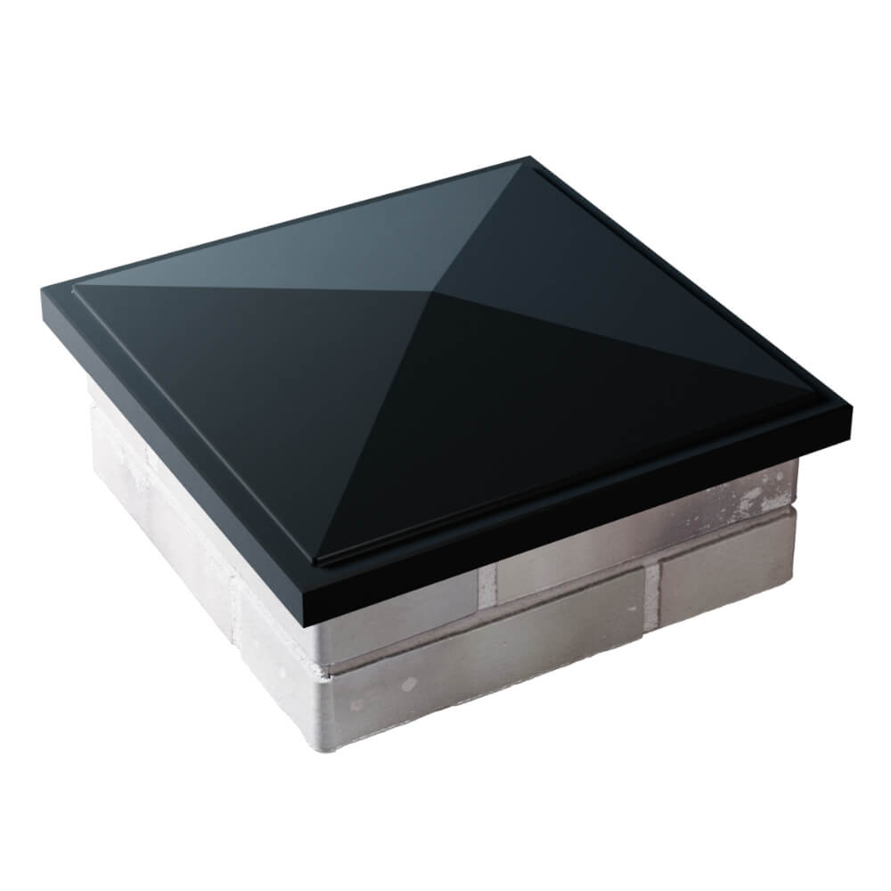 Колпак Zking БонаМоно Черный на столб 1.5х1.5 кирпича (385х385, 400х400мм) в Усть-Катаве фото