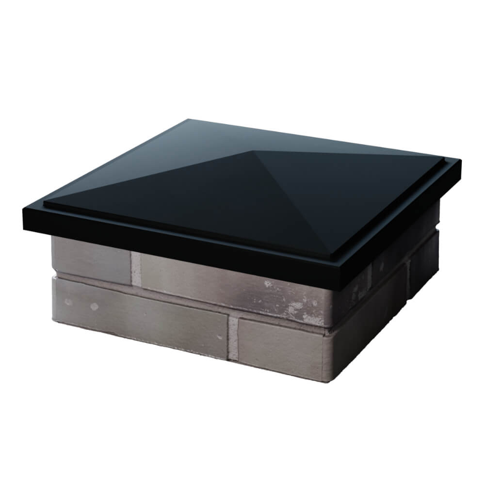 Колпак Zking БонаМоно Черный на столб 1.5х1.5 кирпича (385х385, 400х400мм) в Усть-Катаве фото