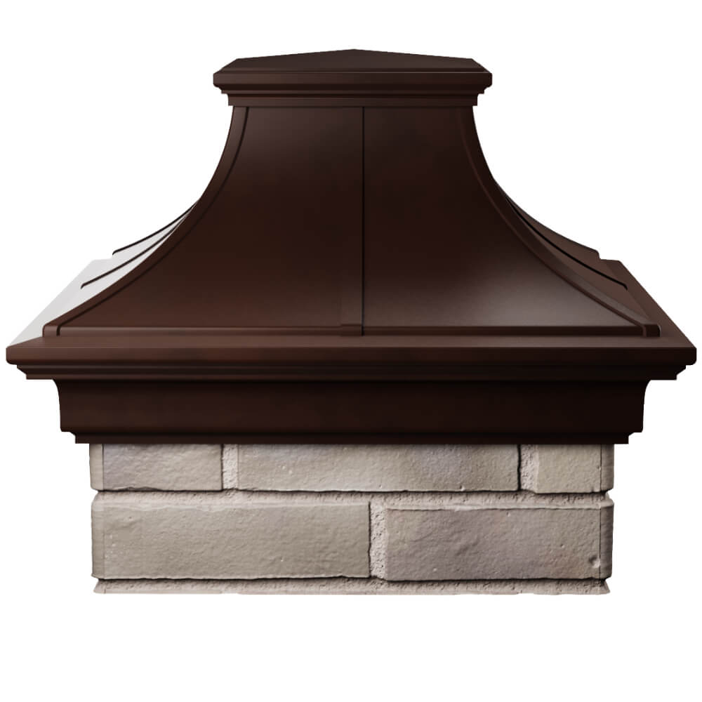 Колпак Zking Монблан Премиум Коричневый на столб 1.5х1.5 кирпича (385х385мм) Усть-Катав фото