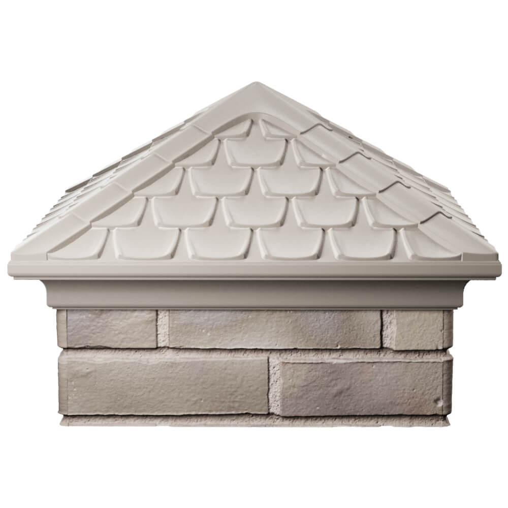 Колпак Zking Эльбрус Бежевый на столб 1.5х1.5 кирпича (385х385мм) Усть-Катав фото