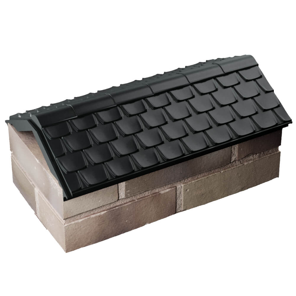 Парапет Zking Эльбрус Черный с посадкой на 1 кирпич (255мм) в Усть-Катаве фото