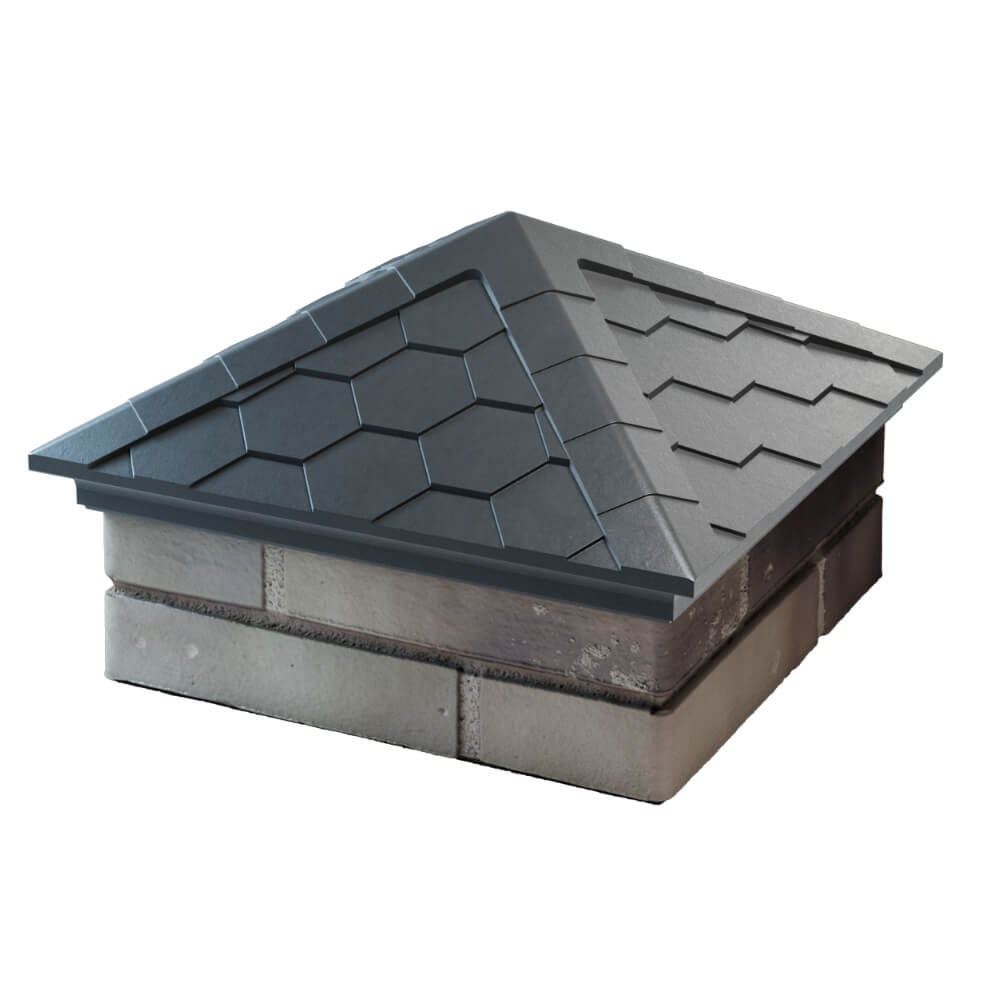 Колпак Zking Эверест Серый на столб 1.5х1.5 кирпича (390х390мм) в Усть-Катаве фото