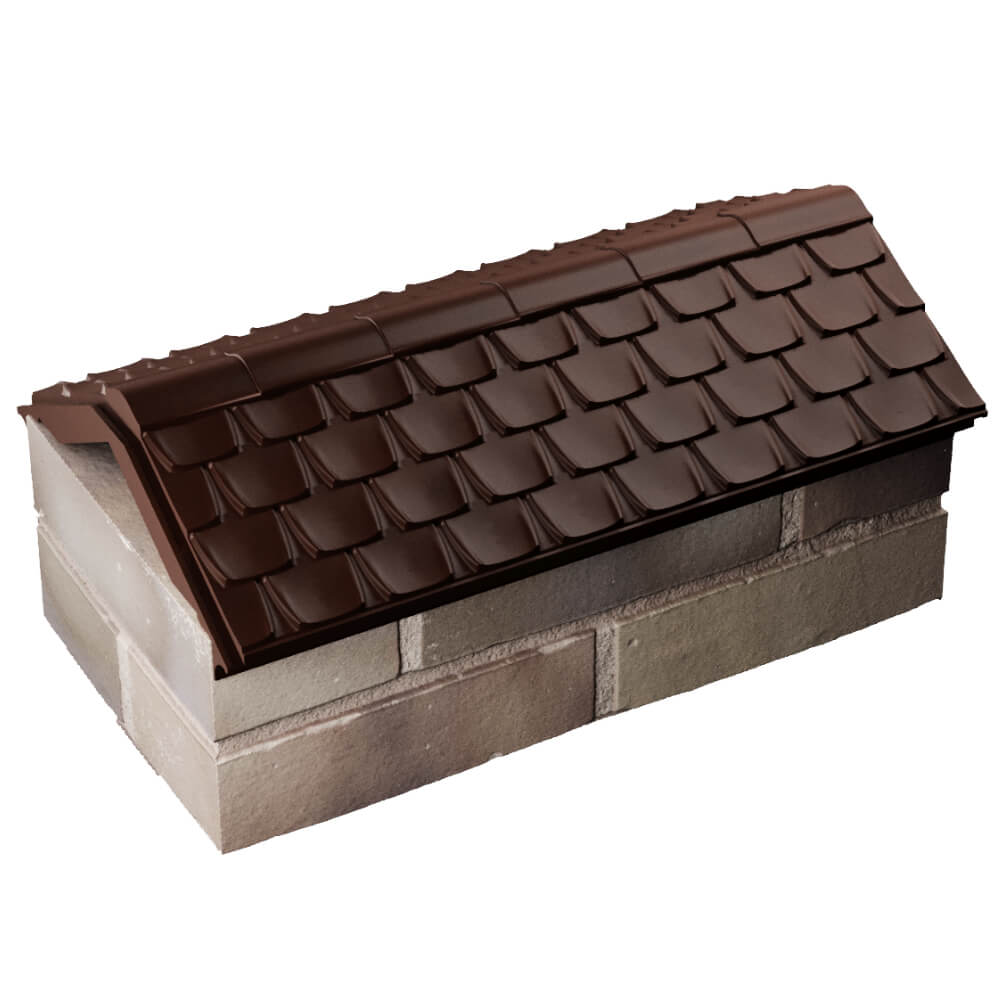Парапет Zking Эльбрус Коричневый с посадкой на 1 кирпич (255мм) в Усть-Катаве фото