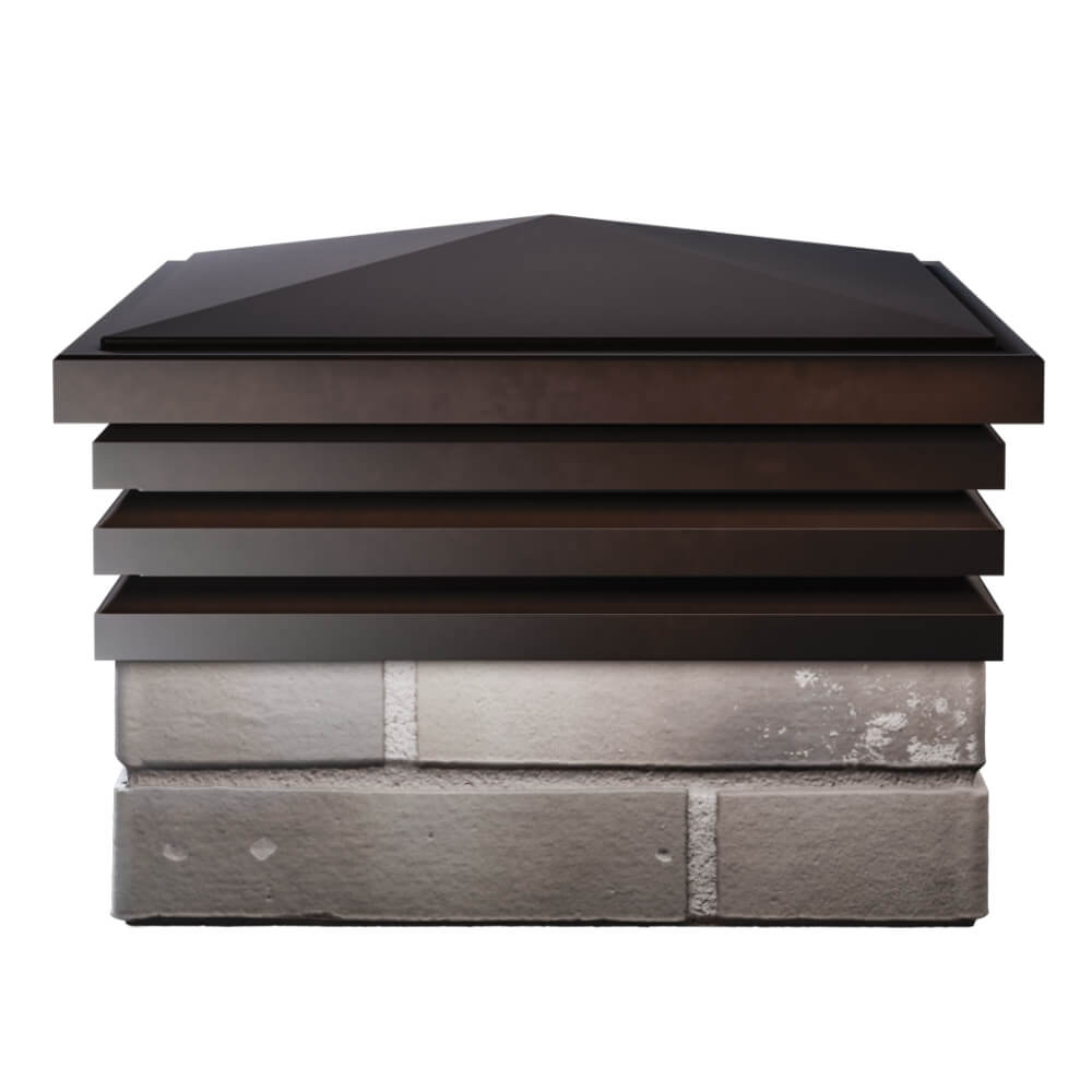 Колпак Zking Бона ХайТек Коричневый на столб 1.5х1.5 кирпича (385х385мм) Усть-Катав фото