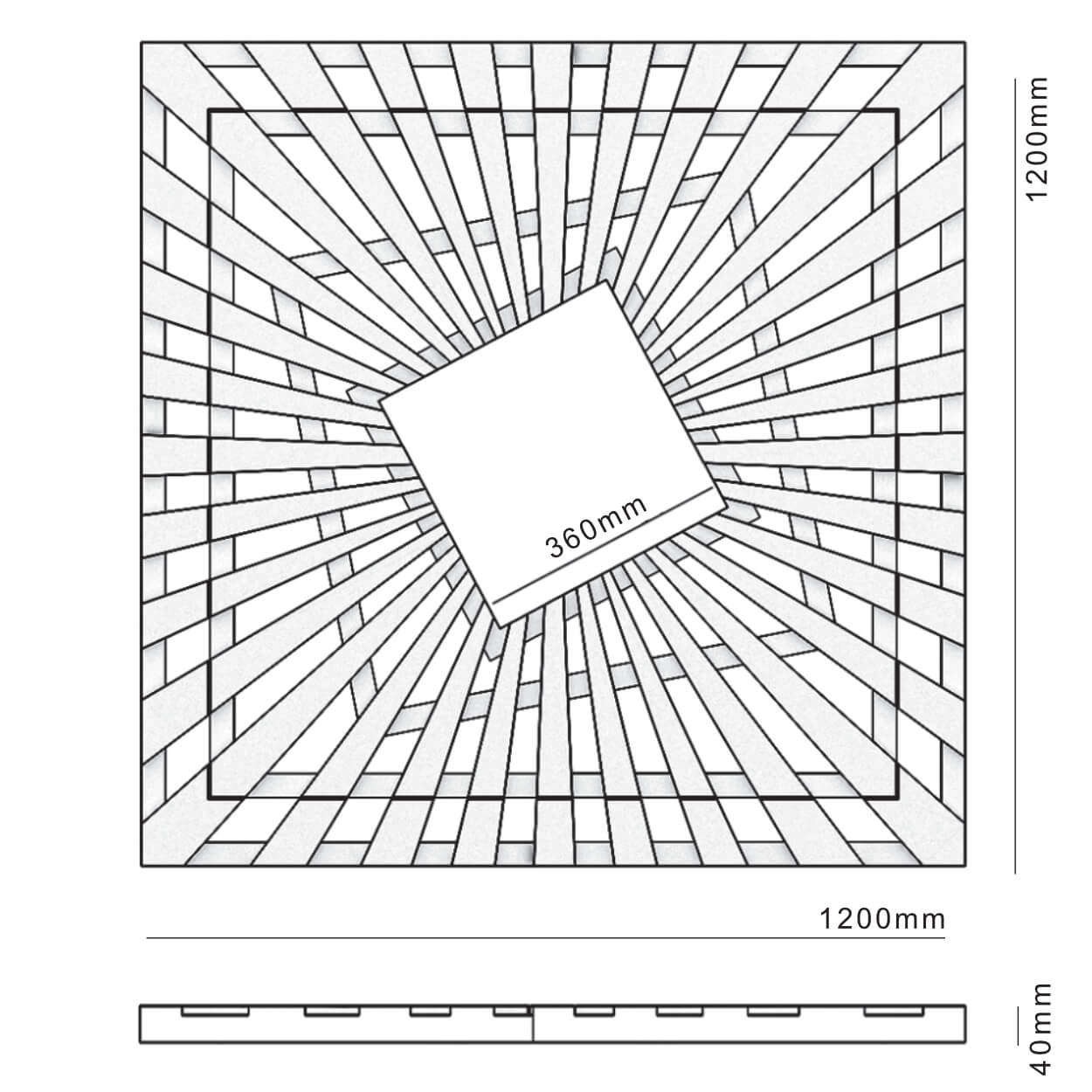 Приствольная решетка для дерева ZKING ATMOSPHERE 1.2х1.2м Черная в Усть-Катаве фото