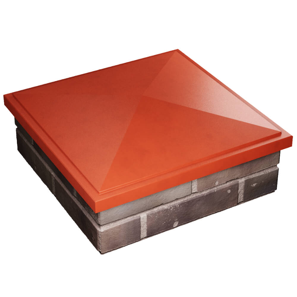 Колпак Zking БонаМоно Красный на столб 2х2 кирпича (515х515, 530х530мм) в Усть-Катаве фото