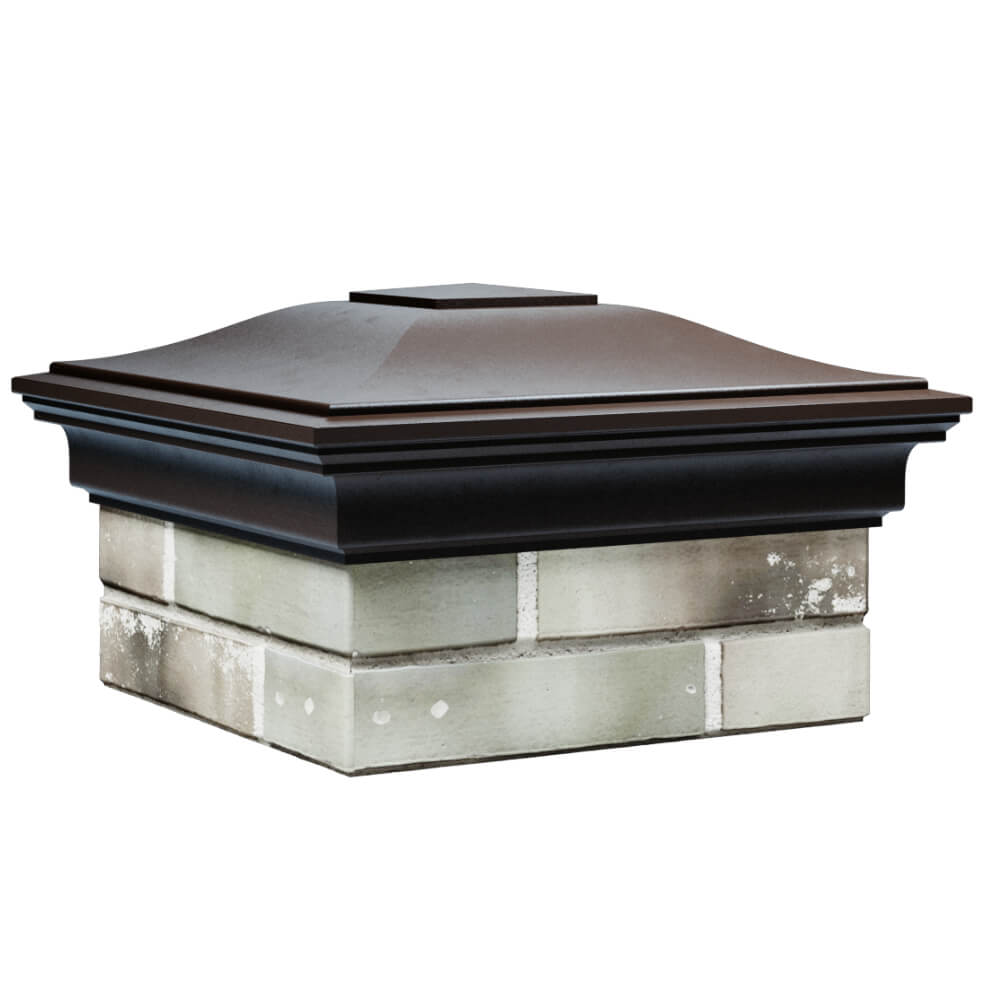 Колпак Zking Монблан Коричневый на столб 1.5х1.5 кирпича (385х385мм) в Усть-Катаве фото