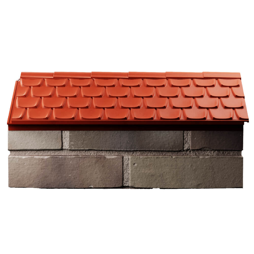 Парапет Zking Эльбрус Красный с посадкой на 1 кирпич (255мм) в Усть-Катаве фото
