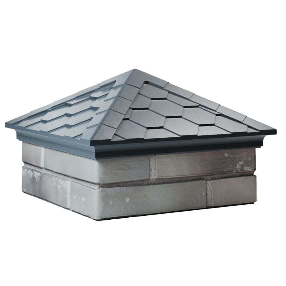 Колпак Zking Эверест Серый на столб 1.5х1.5 кирпича (390х390мм) в Усть-Катаве фото