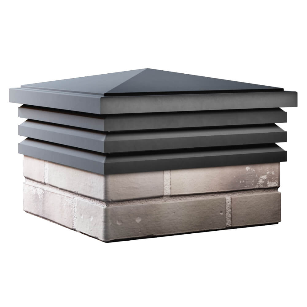 Колпак Zking Бона ХайТек Серый на столб 1.5х1.5 кирпича (385х385мм) в Усть-Катаве фото