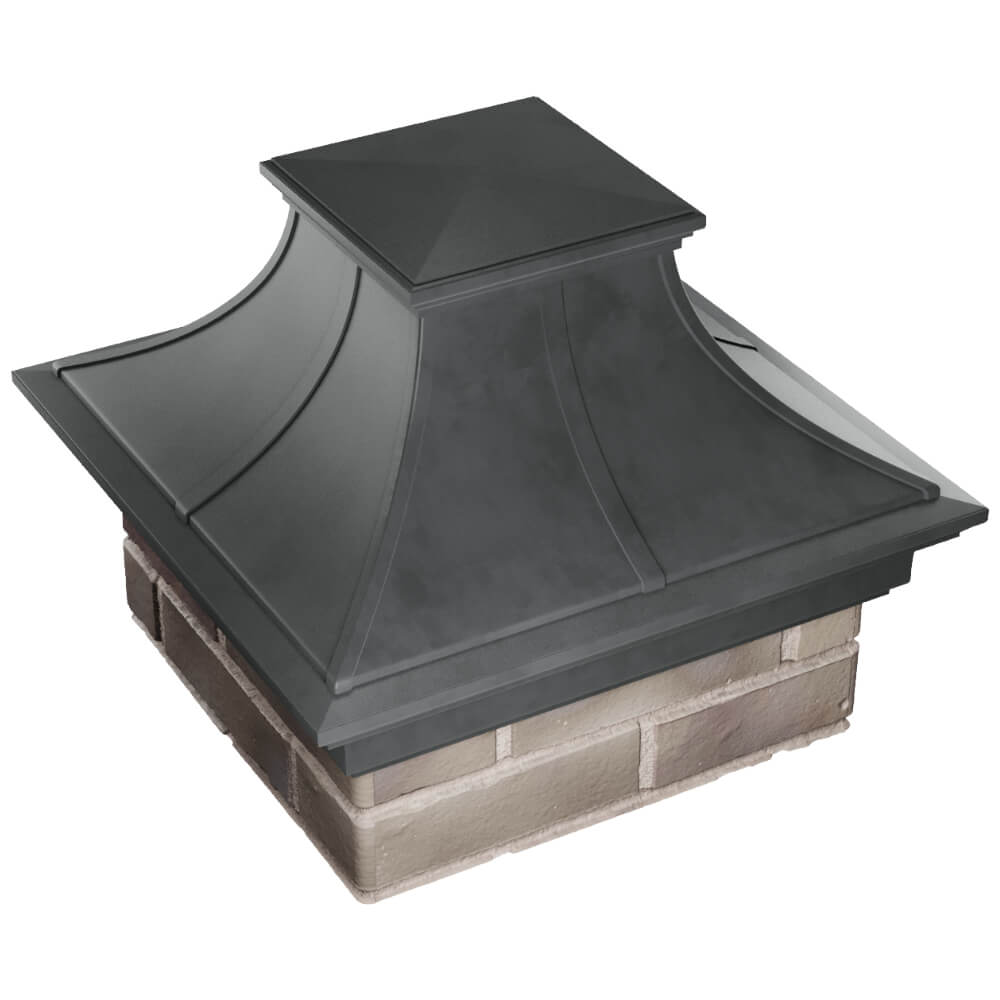 Колпак Zking Монблан Премиум Серый на столб 1.5х1.5 кирпича (385х385мм) в Усть-Катаве фото