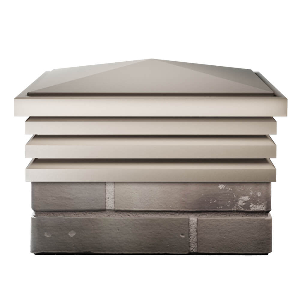 Колпак Zking Бона ХайТек Бежевый на столб 1.5х1.5 кирпича (385х385мм) Усть-Катав фото