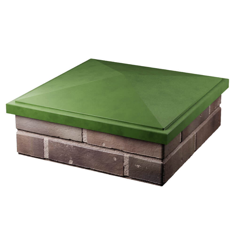 Колпак Zking БонаМоно Зеленый на столб 2х2 кирпича (515х515, 530х530мм) в Усть-Катаве фото