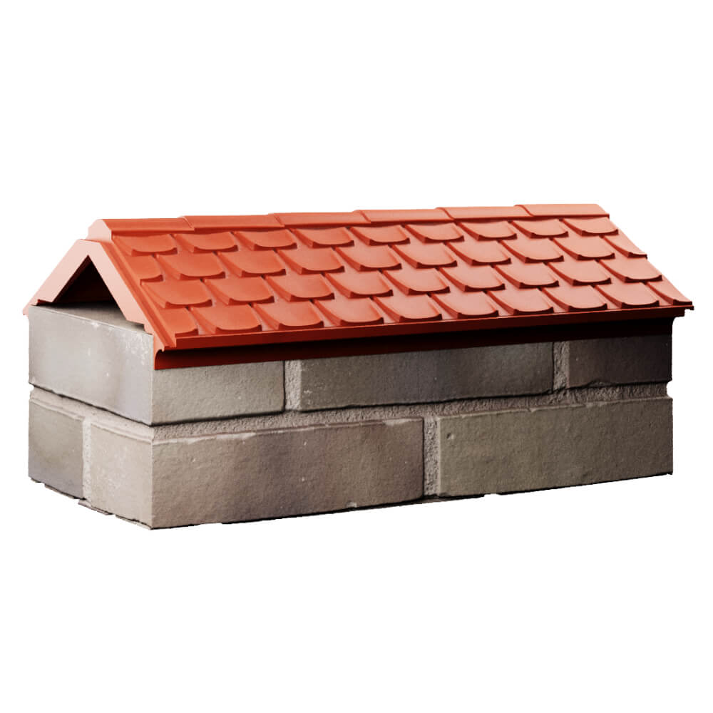 Парапет Zking Эльбрус Красный с посадкой на 1 кирпич (255мм) Усть-Катав фото