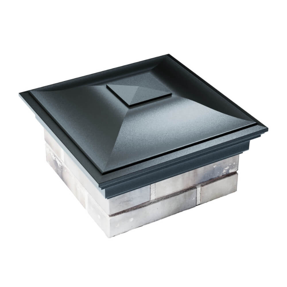 Колпак Zking Монблан Черный на столб 1.5х1.5 еврокирпича 0.7НФ (355х355мм) в Усть-Катаве фото