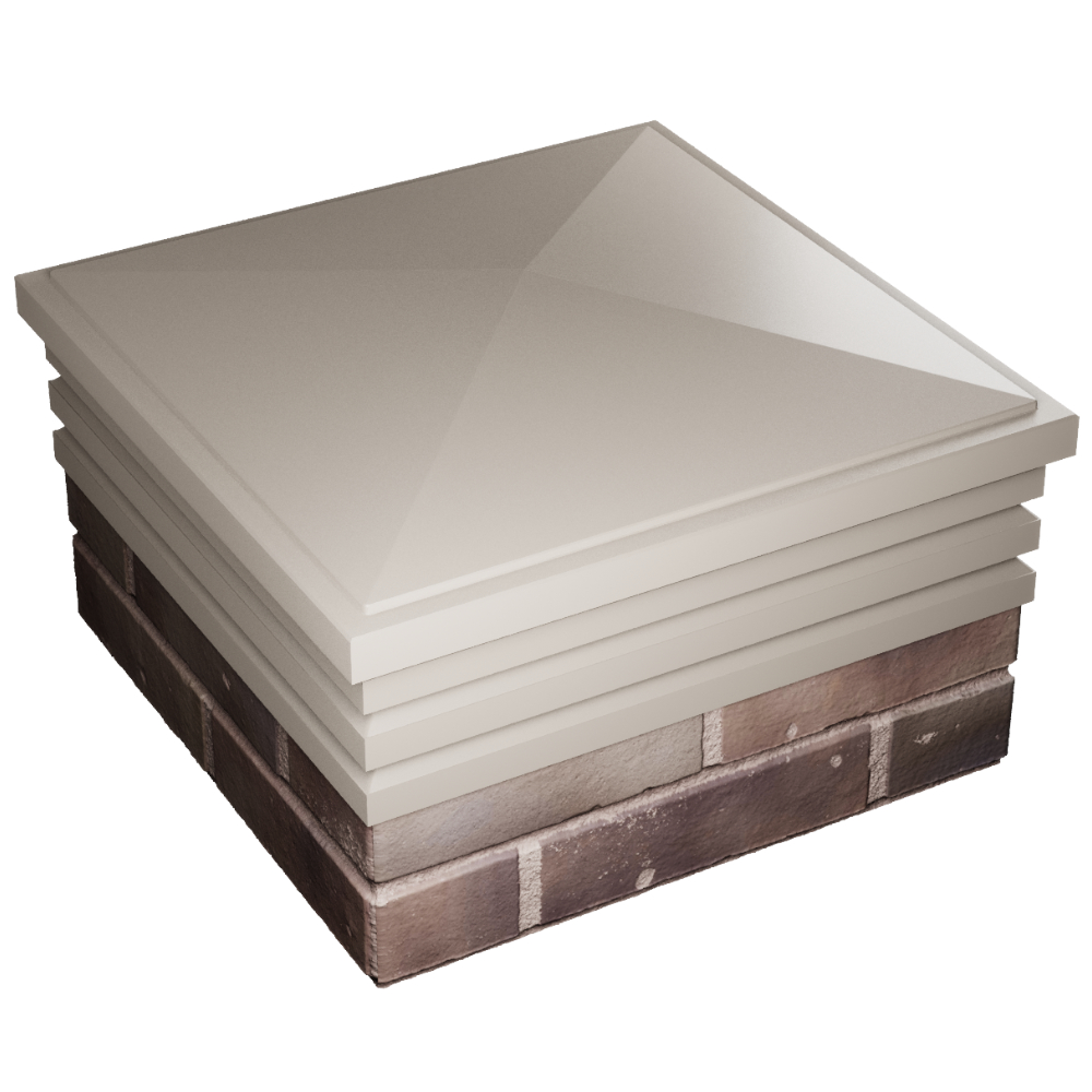 Колпак Zking Бона ХайТек Бежевый на столб 2х2 кирпича (513х513мм) в Усть-Катаве фото