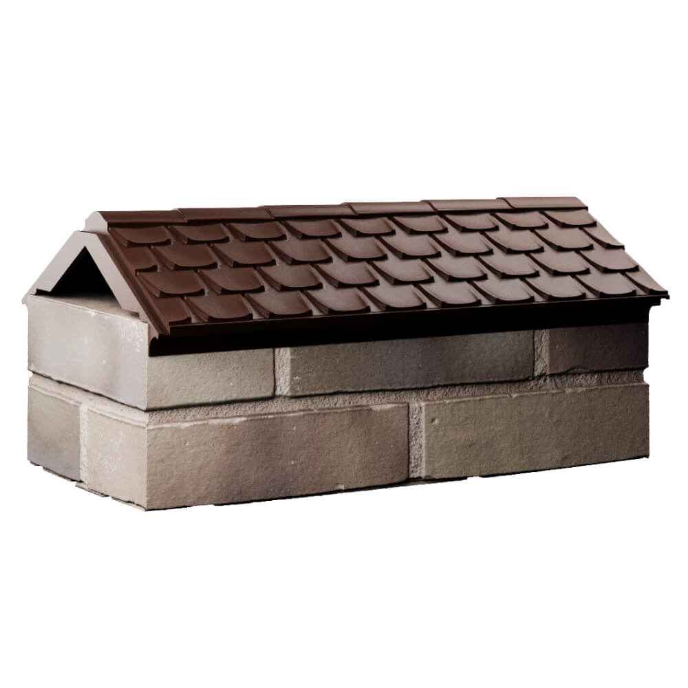 Парапет Zking Эльбрус Коричневый с посадкой на 1 кирпич (255мм) Усть-Катав фото