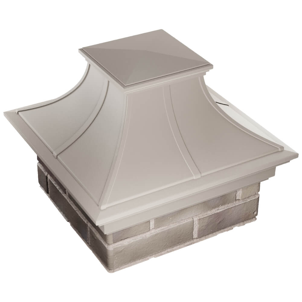 Колпак Zking Монблан Премиум Бежевый на столб 1.5х1.5 кирпича (385х385мм) в Усть-Катаве фото