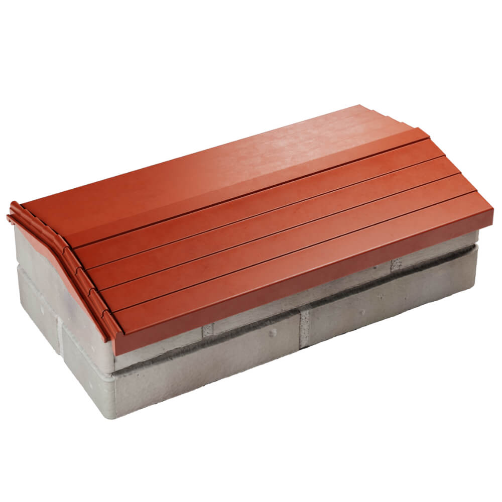 Парапет Zking Бона ХайТек Красный с посадкой на 1 кирпич (200/225/255мм) в Усть-Катаве фото