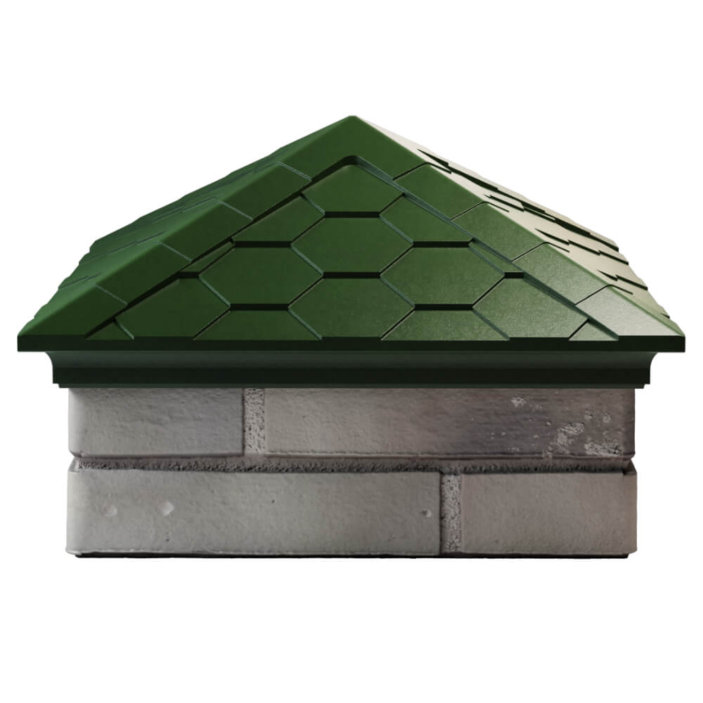 Колпак Zking Эверест Зеленый на столб 1.5х1.5 кирпича (390х390мм) Усть-Катав фото